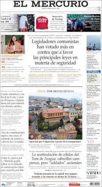 Portada de El Mercurio (Chile)