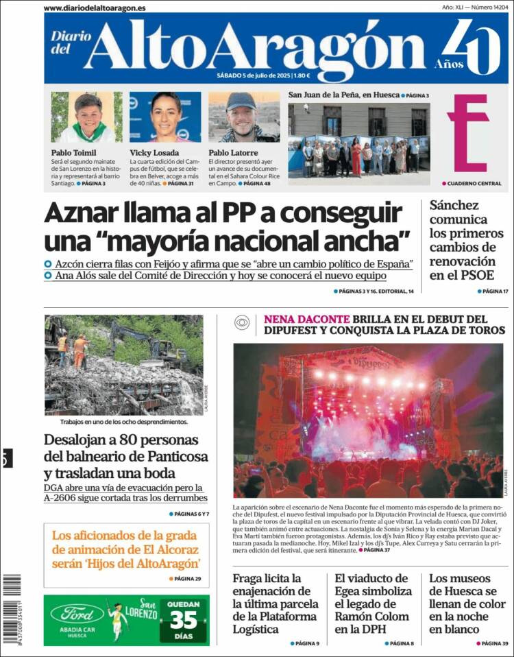 Portada de Diario del AltoAragón (Spain)