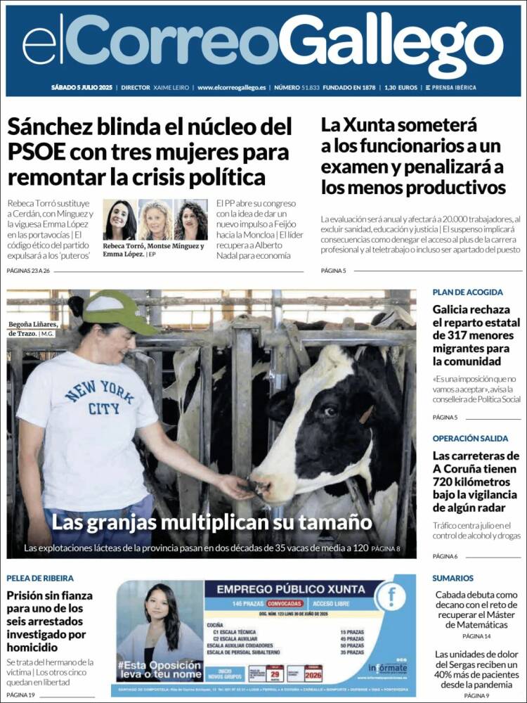 Portada de El Correo Gallego (Spain)