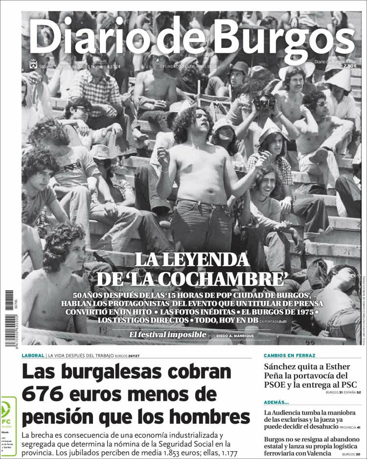 Portada de Diario de Burgos (Spain)