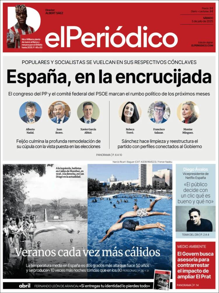 Portada de El Periódico (España)
