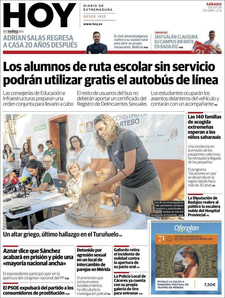 Portada de Hoy - Caceres (Spain)