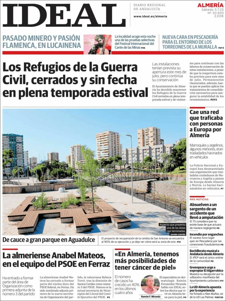 Portada de Ideal Almeria (España)