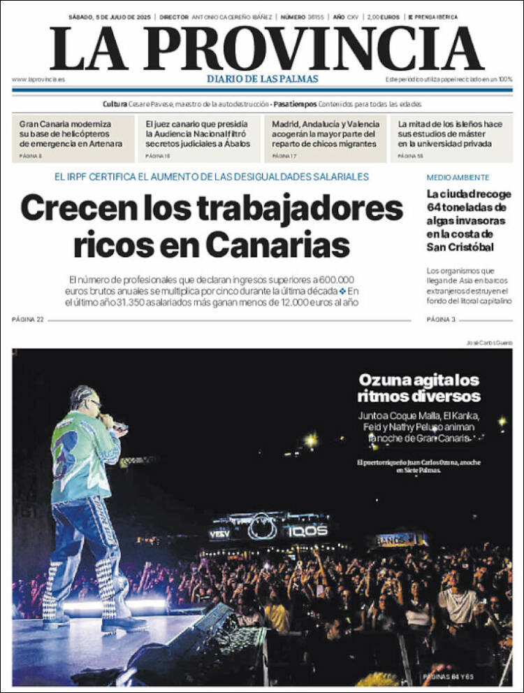 Portada de La Provincia (España)