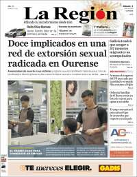 Portada de La Región de Ourense (España)