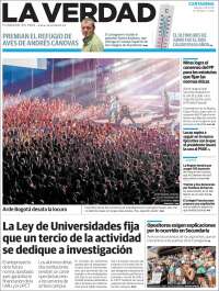 Portada de La Verdad de Cartagena (Espagne)