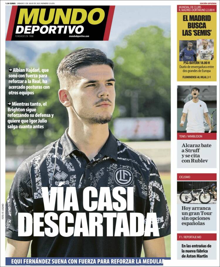 Portada de Mundo Deportivo Gipuzkoa (España)