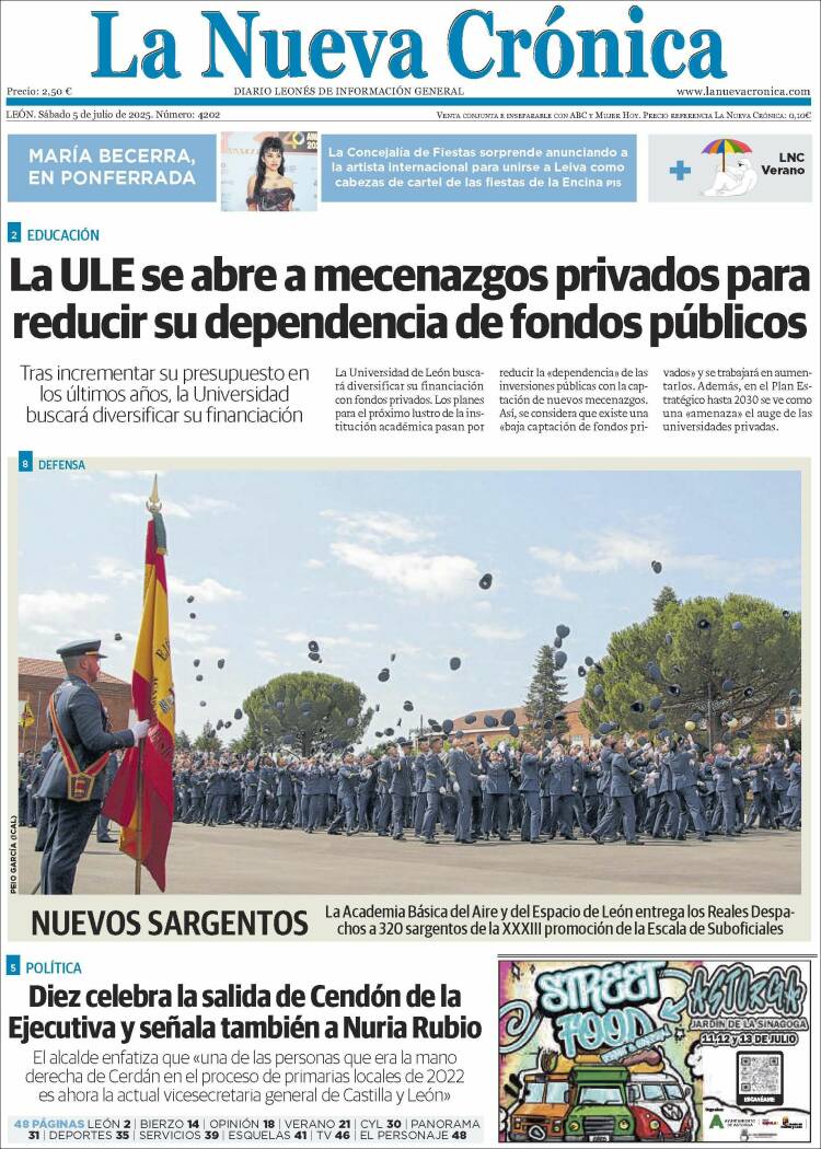 Portada de La Nueva Crónica (España)