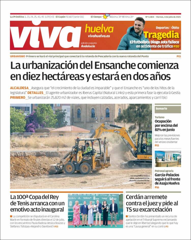 Portada de Viva Huelva (España)