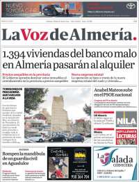 Portada de La Voz de Almería (España)