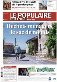 Portada de Le Populaire du Centre (Francia)