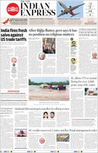Portada de New Indian Express (India)