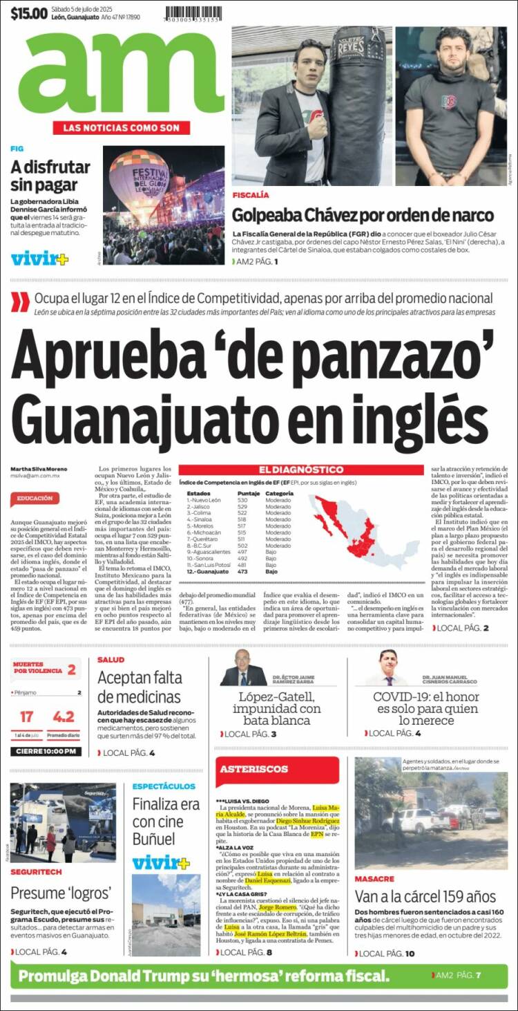 Portada de Al Día A.M. (México)