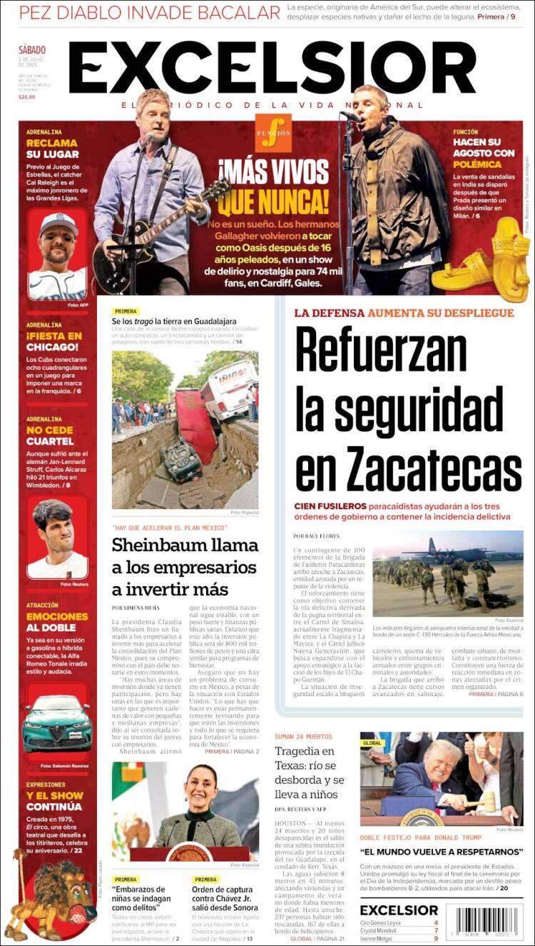 Portada de Excelsior (Mexico)