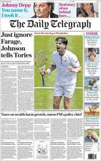 Portada de Daily Telegraph (Reino Unido)