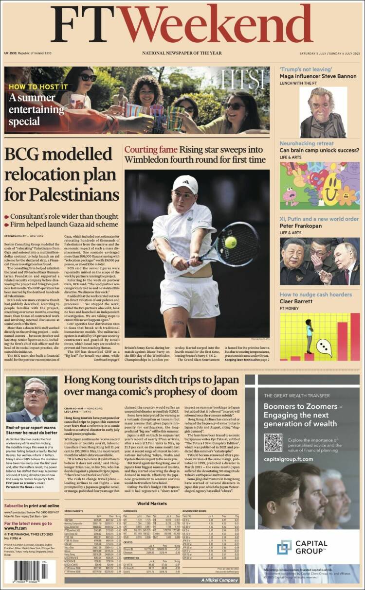 Portada de Financial Times (United Kingdom)