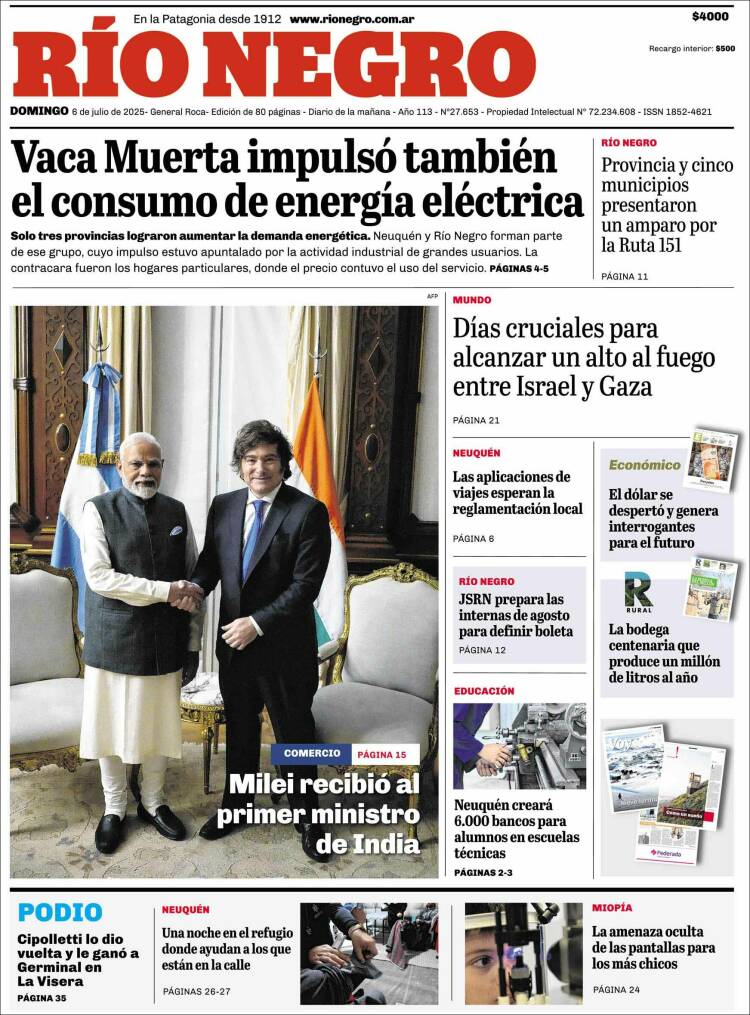 Portada de Rio Negro (Argentina)