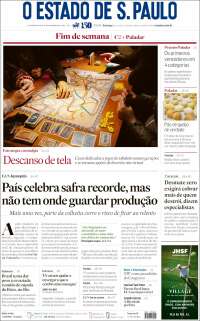 Portada de O Estado de São Paulo (Brasil)