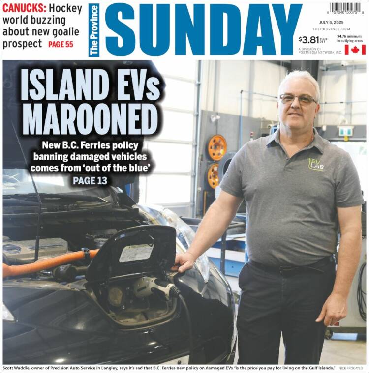 Portada de The Province (Canadá)