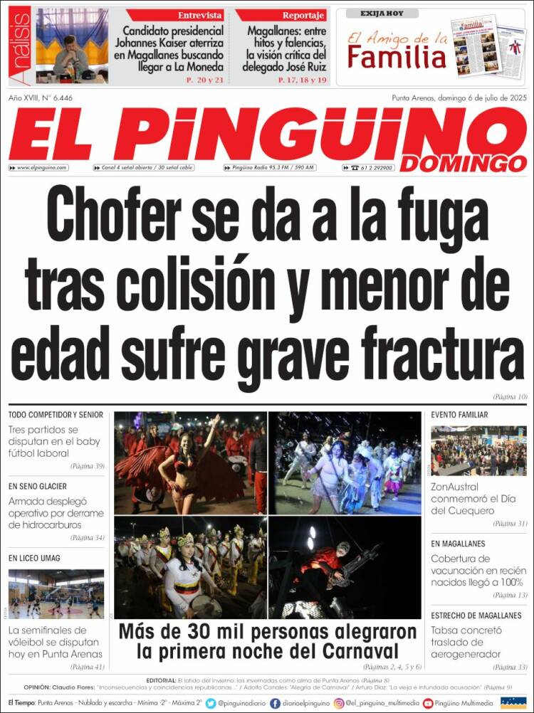 Portada de El Pingüino (Chile)