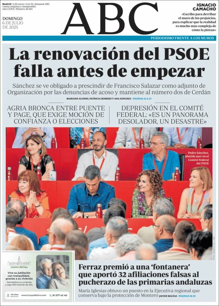 Portada de ABC (España)
