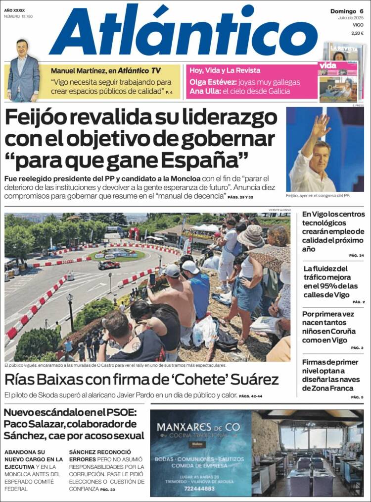 Portada de Atlántico Diario (España)
