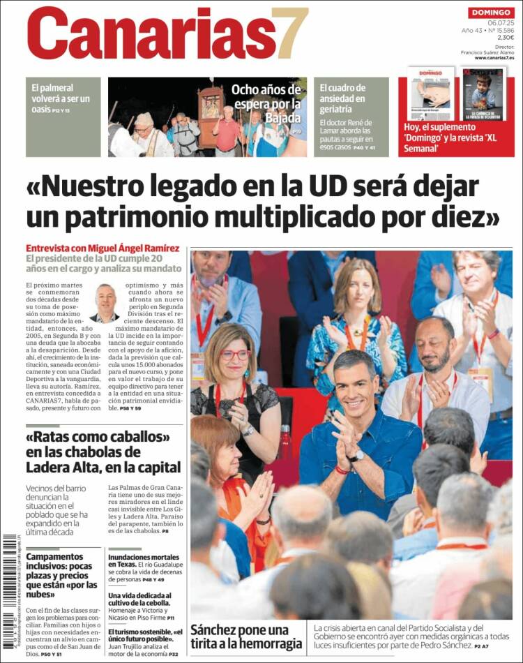 Portada de Canarias 7 (España)