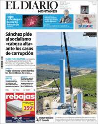 Portada de El Diario Montañés (España)