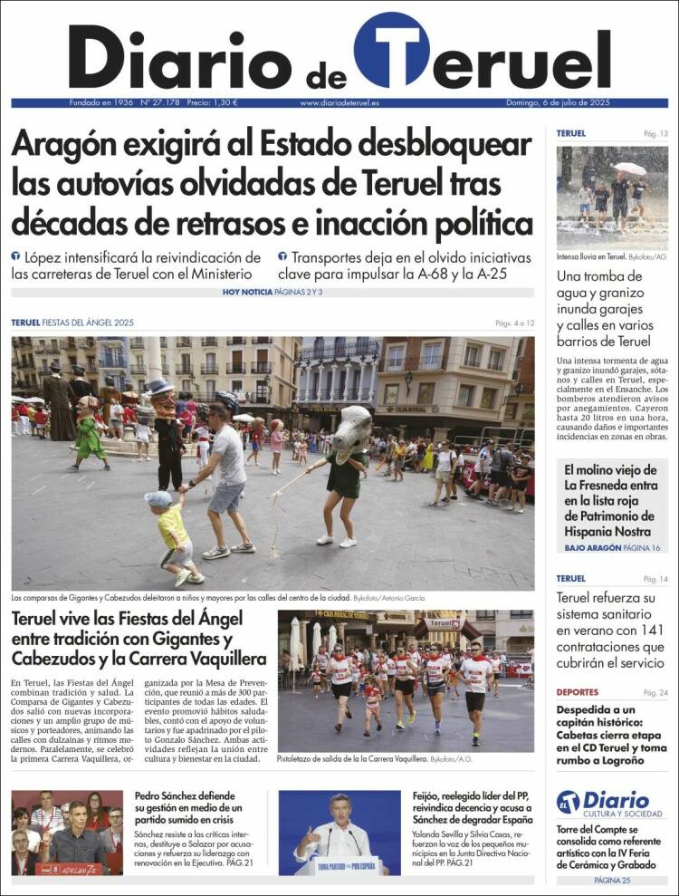 Portada de Diario de Teruel (España)