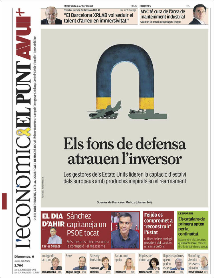 Portada de El Punt Avui (España)