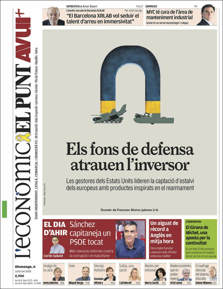 Portada de El Punt Avui - Girona (España)