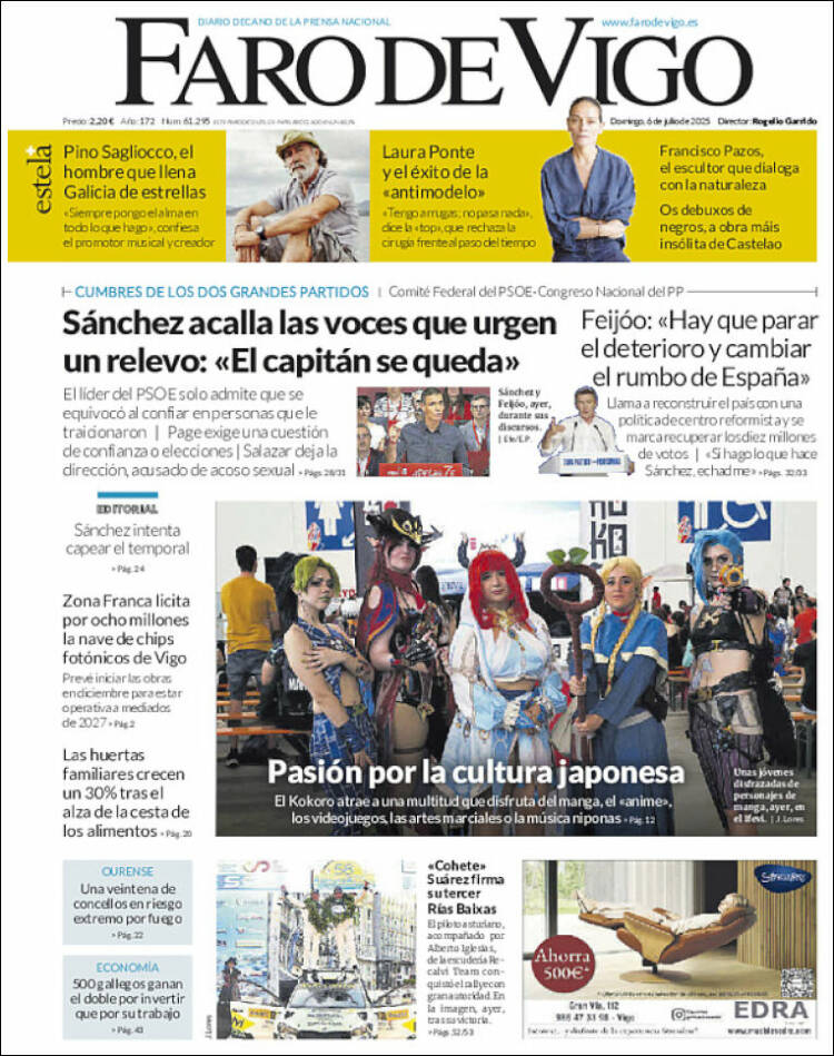 Portada de Faro de Vigo (España)
