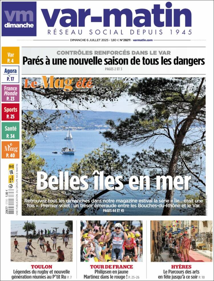 Portada de Var-Matin (France)