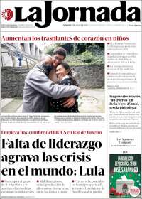Portada de La Jornada (México)