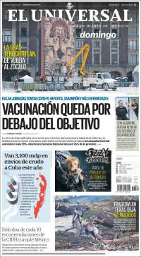 Portada de El Universal (México)