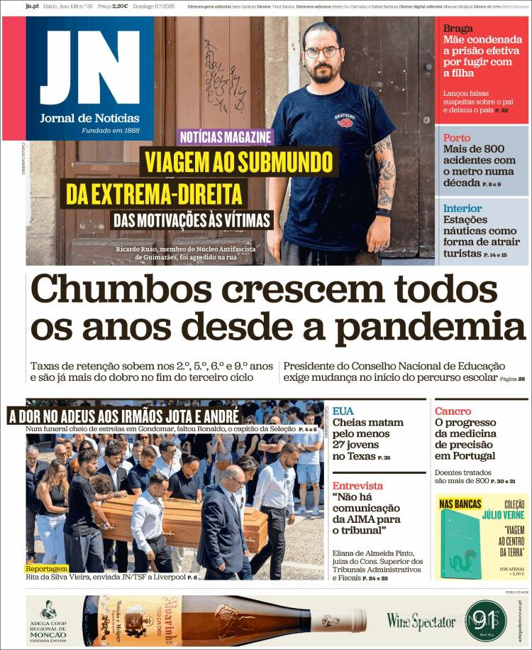 Portada de Jornal de Notícias (Portugal)