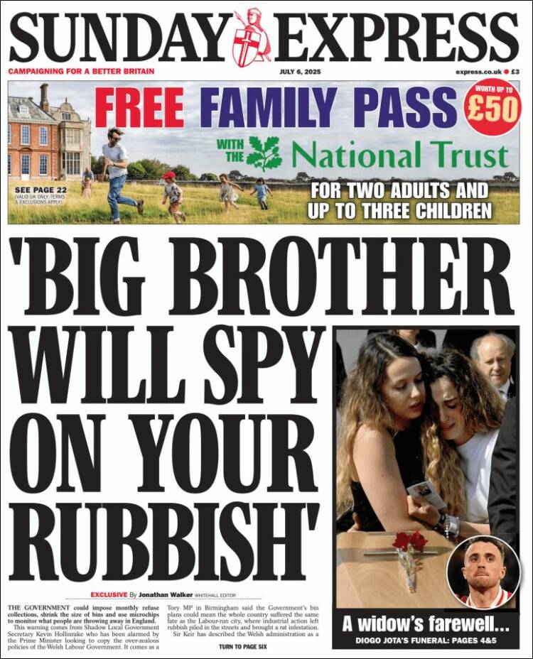 Portada de Daily Express (Reino Unido)
