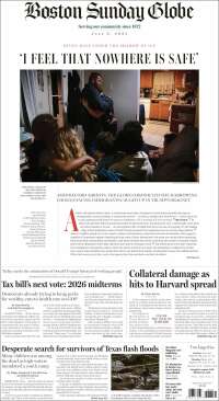 Portada de Boston Globe (USA)