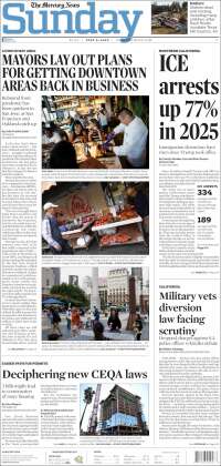 Portada de San Jose Mercury News (USA)