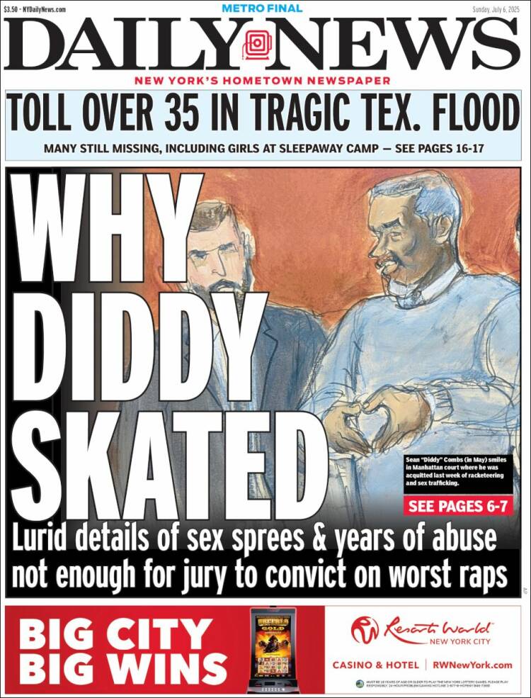 Portada de Daily News - New York (USA)