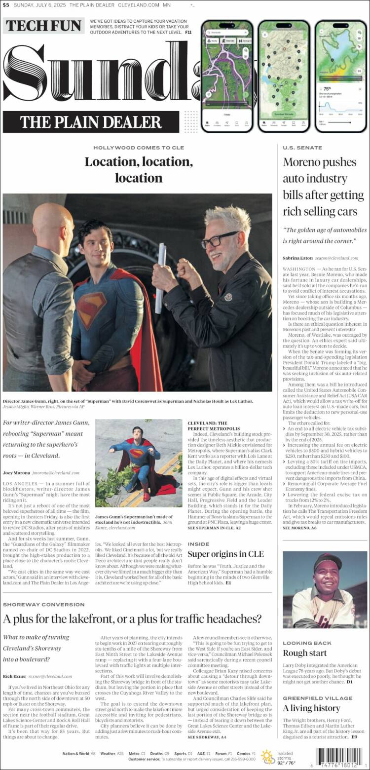 Portada de The Plain Dealer (USA)