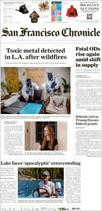Portada de San Francisco Chronicle (USA)