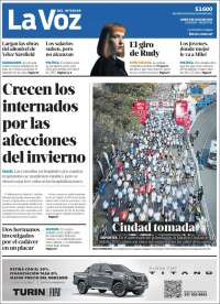 Portada de La Voz del Interior (Argentina)