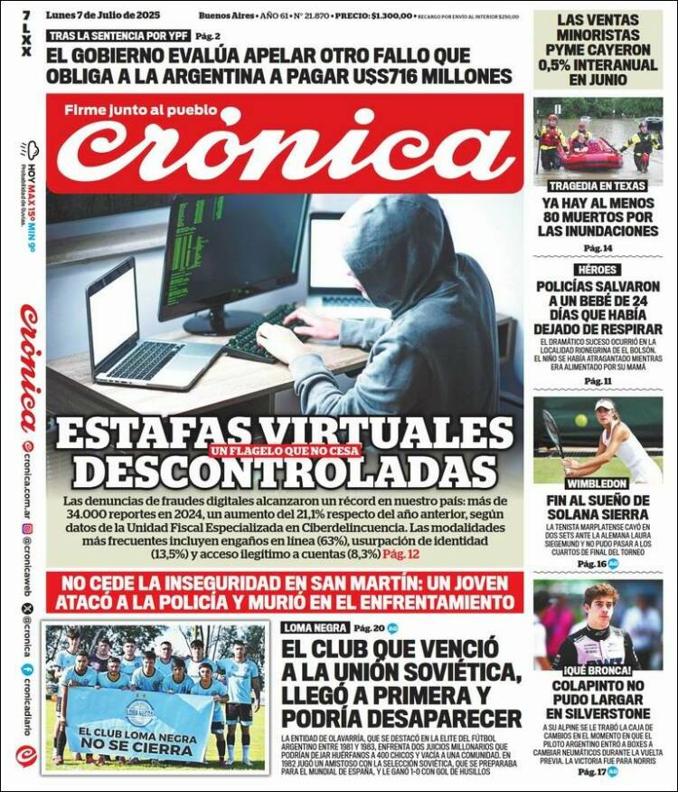 Portada de La Voz del Chaco (Argentina)