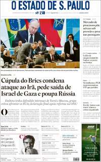 Portada de O Estado de São Paulo (Brasil)