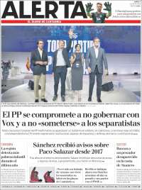 Portada de Alerta - El Diario de Cantabria (España)