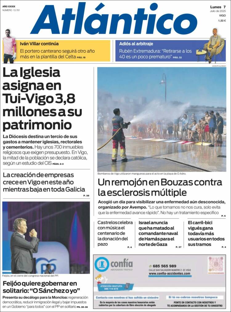 Portada de Atlántico Diario (España)