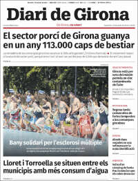 Portada de Diari de Girona (España)