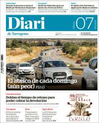 Portada de Diari de Tarragona (España)