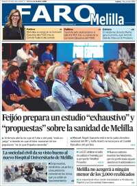 Portada de El Faro de Melilla (España)